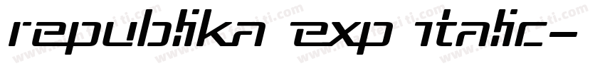Republika Exp Italic字体转换